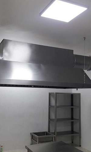 Coifa de aço inox para cozinha industrial